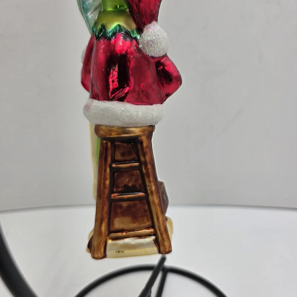 Christopher Radko Kermit Muppets Checking It Twice 1997 Glass Christmas Ornament